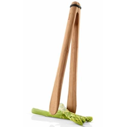 Kliešte na servírovanie NORDIC KITCHEN 33 cm, hnedá, bambus, Eva Trio