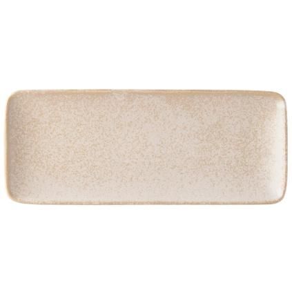 Servírovací tanier WHITE FADE 29,5 x 12 cm, béžová, keramika, MIJ