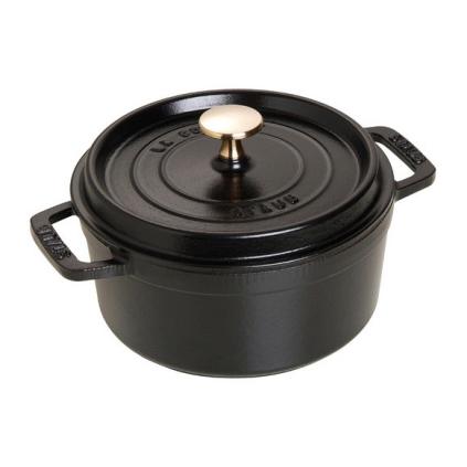 Okrúhly hrniec, čierna O 18 cm Staub