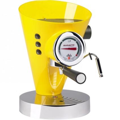 Pákový kávovar DIVA 0,8 l, žltá farba, nerezová oceľ, Bugatti