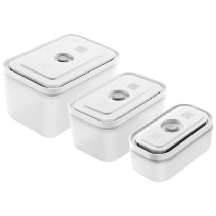 Vákuové dózy na potraviny FRESH & SAVE, sada 3 ks, biela, plast, Zwilling