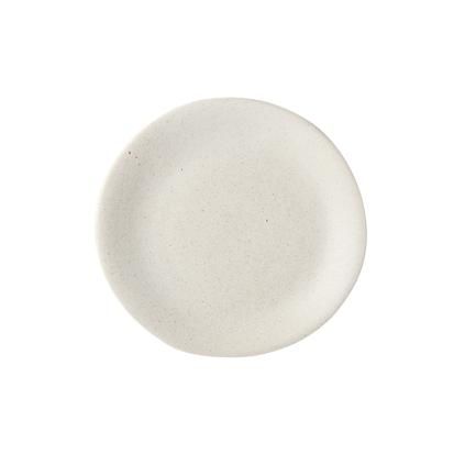 Plytký tanier s nepravidelným okrajom 25 cm biely MIJ