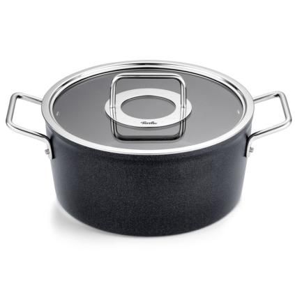 Kastról ADAMANT 24 cm, 4,9 l, so sklenenou pokrievkou na hrniec, nepriľnavý povrch, Fissler