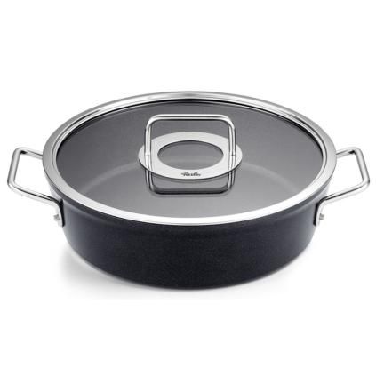 Kastról ADAMANT 28 cm, 4,3 l, so sklenenou pokrievkou na hrniec, nepriľnavý povrch, Fissler