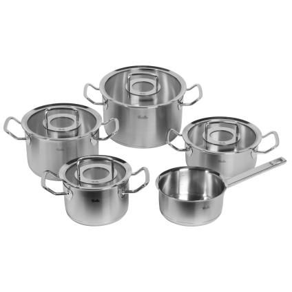 Súprava hrncov ORIGINAL PROFI, s rajnicou, sada 5 ks, nerez, Fissler