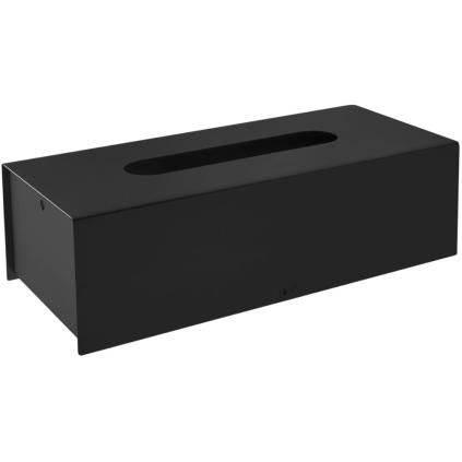 Box na papierové vreckovky PURO 25 cm, čierna, nerezová oceľ, Zack