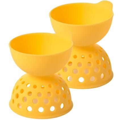 Forma na stratené vajcia GOOD GRIPS 2 ks, žltá, silikónová, OXO