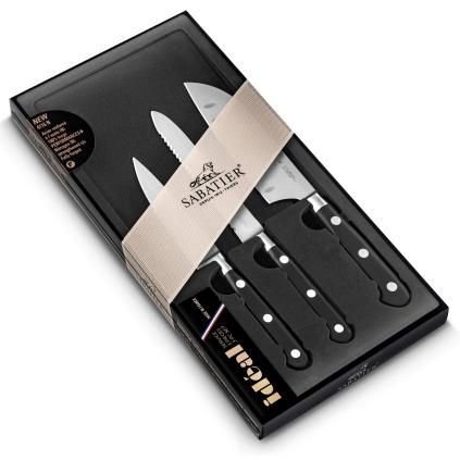 Sada nožov IDÉAL PRÉPARER, so santoku knife, 3 ks, nerezové nity, Lion Sabatier