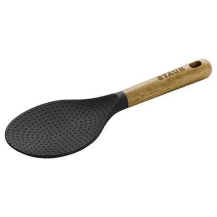 Kuchynská lyžica 22 cm, na ryžu, hnedá, silikónová, Staub