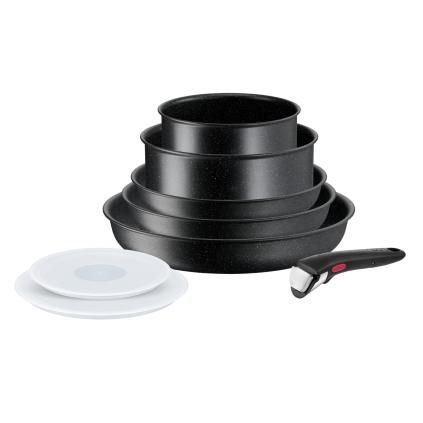 Súprava hrncov INGENIO BLACK STONE L3998802, sada 8 ks, nepriľnavý povrch, Tefal