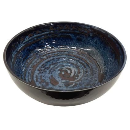 Servírovacia miska COPPER SWIRL 1,8 l, modrá, keramika, MIJ