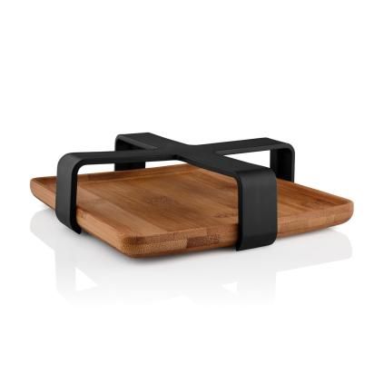 Držiak na obrúsky NORDIC KITCHEN 19 x 5 cm, čierna, plast/bambus, Eva Trio