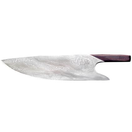 Kuchársky nôž THE KNIFE GRENADILL DAMASCUS 26 cm, hnedý, Güde