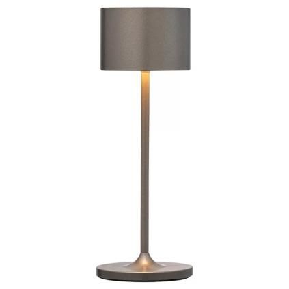 Prenosná stolová lampa FAROL MINI 19,5 cm, LED, spálený kov, hliník, Blomus