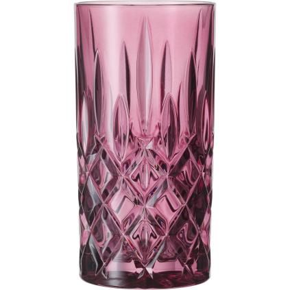 Pohár na long drink nápoje NOBLESSE COLORS 395 ml, sada 2 kusov, fialový, Nachtmann