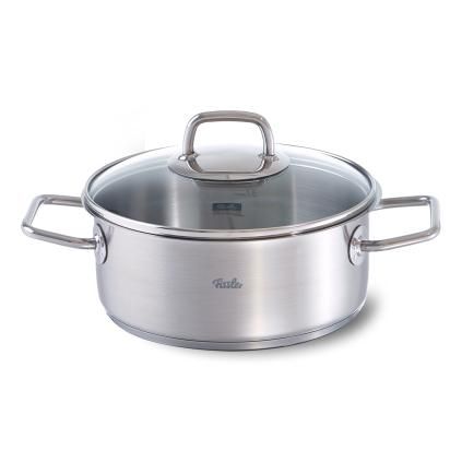 Nízky kastról VISEO 20 cm, strieborná, nerezová oceľ, Fissler