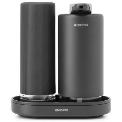 Dávkovač mydla SINKSTYLE 200 ml, sada 2 ks, minerálne sivá, kov, Brabantia
