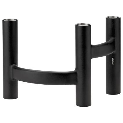 Svietnik na kónickú sviečku ORA 20 cm, čierna farba, nerezová oceľ, Stelton