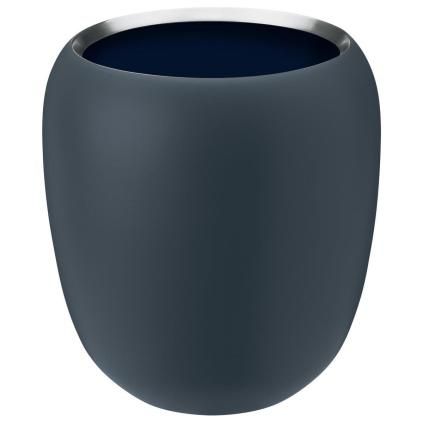 Váza ORA 18 cm, zaprášená modrá, nerezová oceľ, Stelton