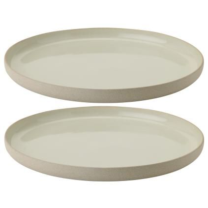 Jedálenský tanier EMMA 24 cm, sada 2 ks, sivá farba, kamenina, Stelton