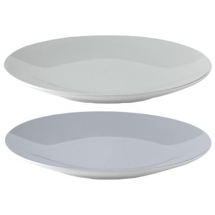 Jedálenský tanier EMMA 22 cm, sada 2 ks, modrá farba, kamenina, Stelton