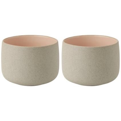 Šálka EMMA 150 ml, sada 2 ks, ružová farba, kamenina, Stelton