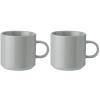 212109 5 hrnek na kavu 200 ml sada 2 ks svetle seda kamenina stelton