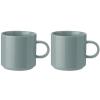 212283 hrnek na kavu 200 ml sada 2 ks prasne zelena kamenina stelton