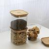 Nádoba na uchovávanie potravín PKV-005 800 ml, sklo/bambus, Pebbly