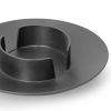 Stojan na stĺpovú sviečku BLOCK 11 cm, čierna, mosadz, ferm LIVING