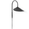 Nástenná lampa ARUM 26 cm, čierna, hliník, ferm LIVING