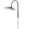 Nástenná lampa ARUM 26 cm, čierna, hliník, ferm LIVING