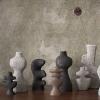 Svícen na kónickou svíčku YARA 19,5 cm, piesková, kamenina, ferm LIVING