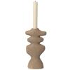 Svícen na kónickou svíčku YARA 19,5 cm, piesková, kamenina, ferm LIVING