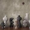 Svícen na kónickou svíčku YARA 17,5 cm, šedá, kamenina, ferm LIVING