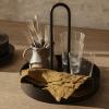 Podnos na servírovanie GRIB 28 cm, čierna, železo, ferm LIVING