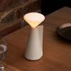 Prenosná stojaca lampa MANTLE 19 cm, biela, nerezová oceľ, Tala