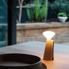 Prenosná stojaca lampa MANTLE 19 cm, biela, nerezová oceľ, Tala