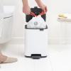 226002 3 pedalovy odpadkovy kos bo 7 l bila ocel brabantia