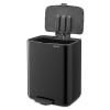 225999 10 pedalovy odpadkovy kos bo 12 l matna cerna ocel brabantia