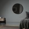Nástenné zrkadlo RIM 80 cm, svetlohnedý, Blomus