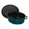 Kastról 31 cm, morská modrá, liatina, Staub