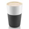 Termohrnčeky na café latte 360 ml 2 kusy karbónovo čierna Eva Trio