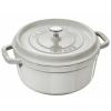 Kastról COCOTTE 26 cm, hrubý, biely, liatinový, Staub