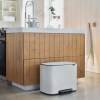 Pedálový odpadkový kôš BO 3 x 11 l, biela, Brabantia