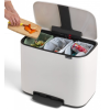Pedálový odpadkový kôš BO 3 x 11 l, biela, Brabantia