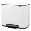 Pedálový odpadkový kôš BO 3 x 11 l, biela, Brabantia