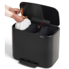 Pedálový odpadkový kôš BO 3 x 11 l, čierna, Brabantia