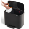 Pedálový odpadkový kôš BO 11 + 23 l, matná čierna, Brabantia