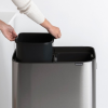 Dotykový odpadkový kôš BO 2 x 30 l, matná oceľ, Brabantia